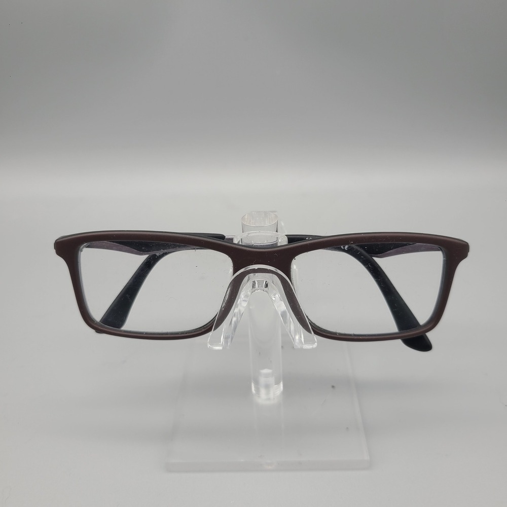 Ray-Ban RB 7023 5258 Eyeglass Frames Matte Brown Gunmetal Rectangular 53-17-145